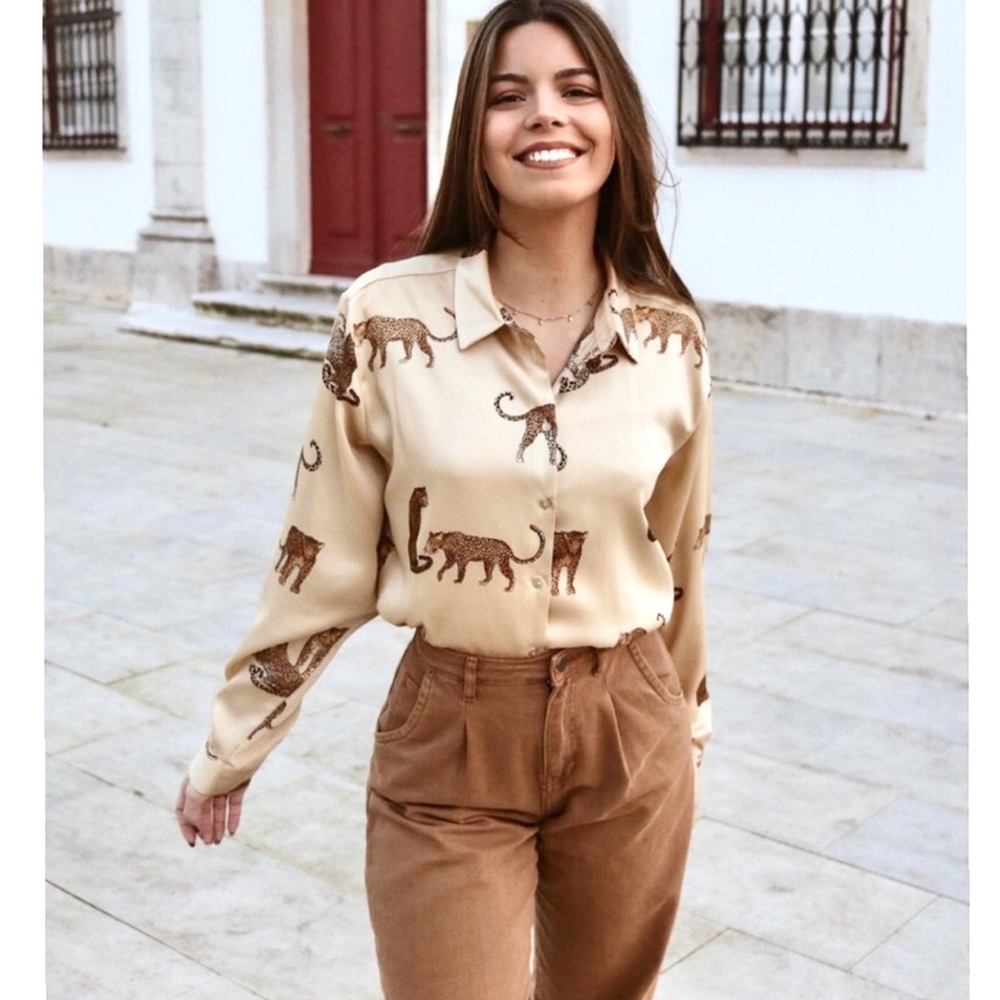 Zara Leopard Print Shirt